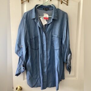 New Leaf Denim shirt in 2X